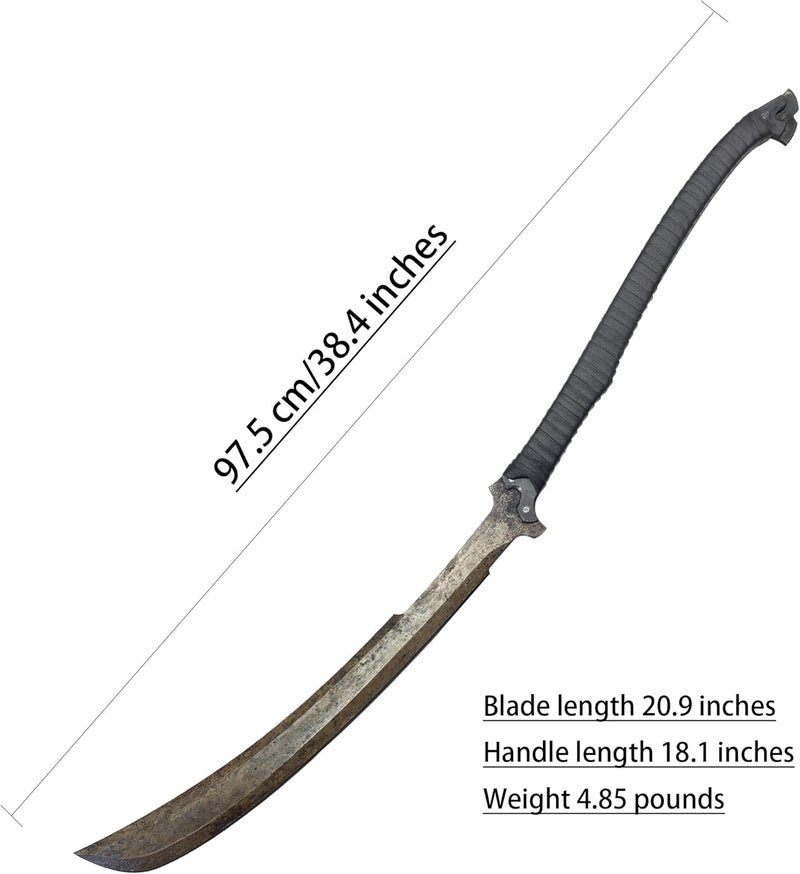 SV Handmade cast Manganese Steel Chopping Blade Sword, Full Tang, Outdoor, Hunting, Camping, Hiking, Survival, with Protective Cover, Multiple Styles to Choose from - Image 2